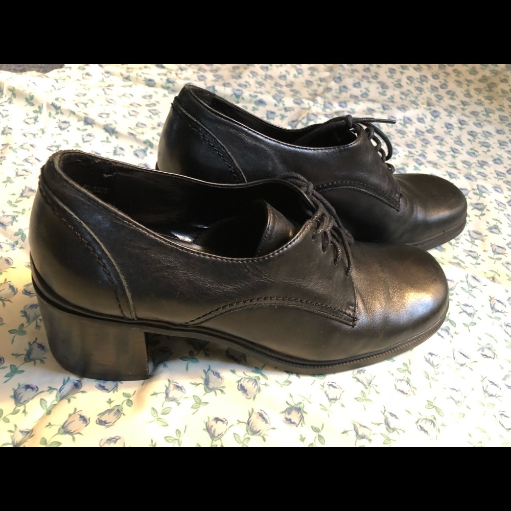 Black dress casual shoe. 3 different styles.